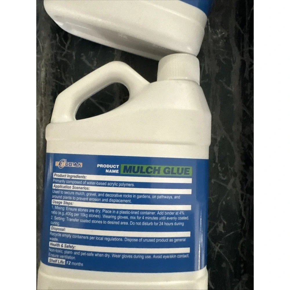Enhanced Mulch Glue Gravel Rock Landscape 1 Gallon-2 16oz Hold Safe For Flowers